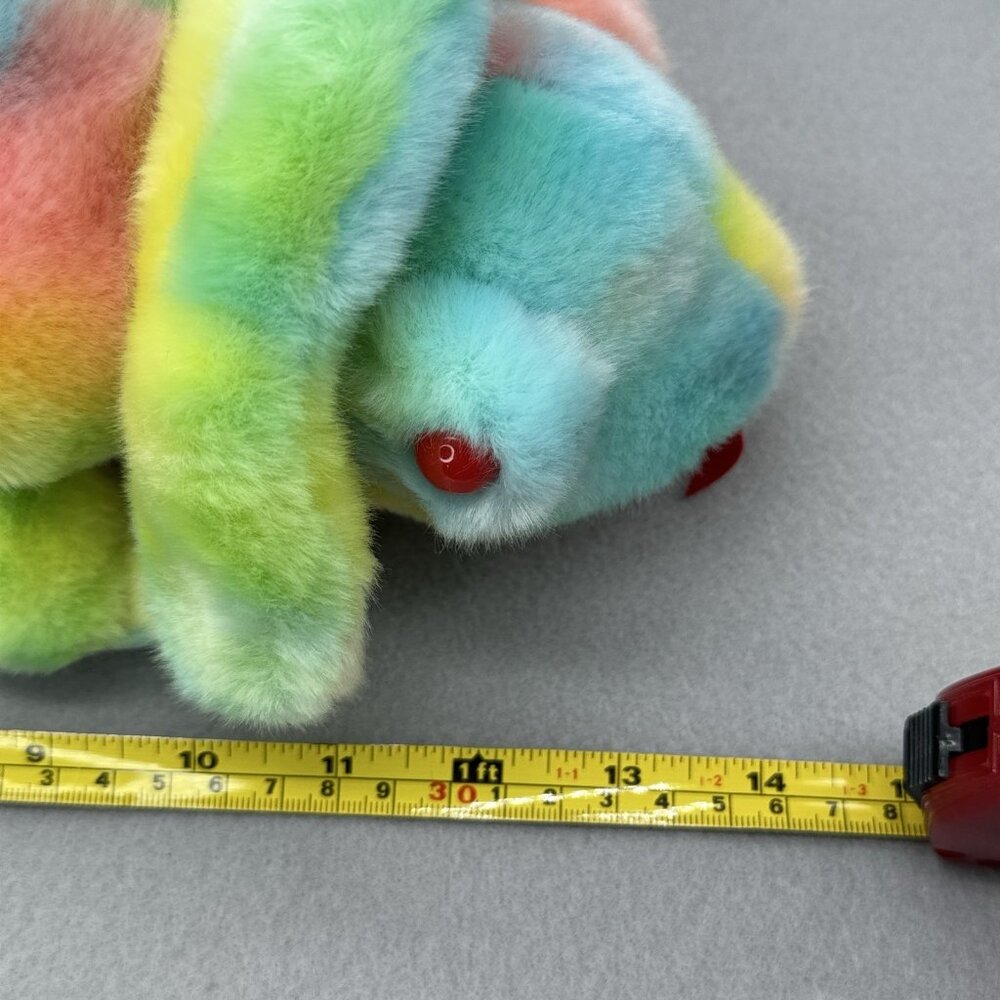 Vtg TY Beanie Buddies Rainbow Chameleon Pastel Tie Dye 1999 Plush Stuffed 14" - Picture 13 of 15